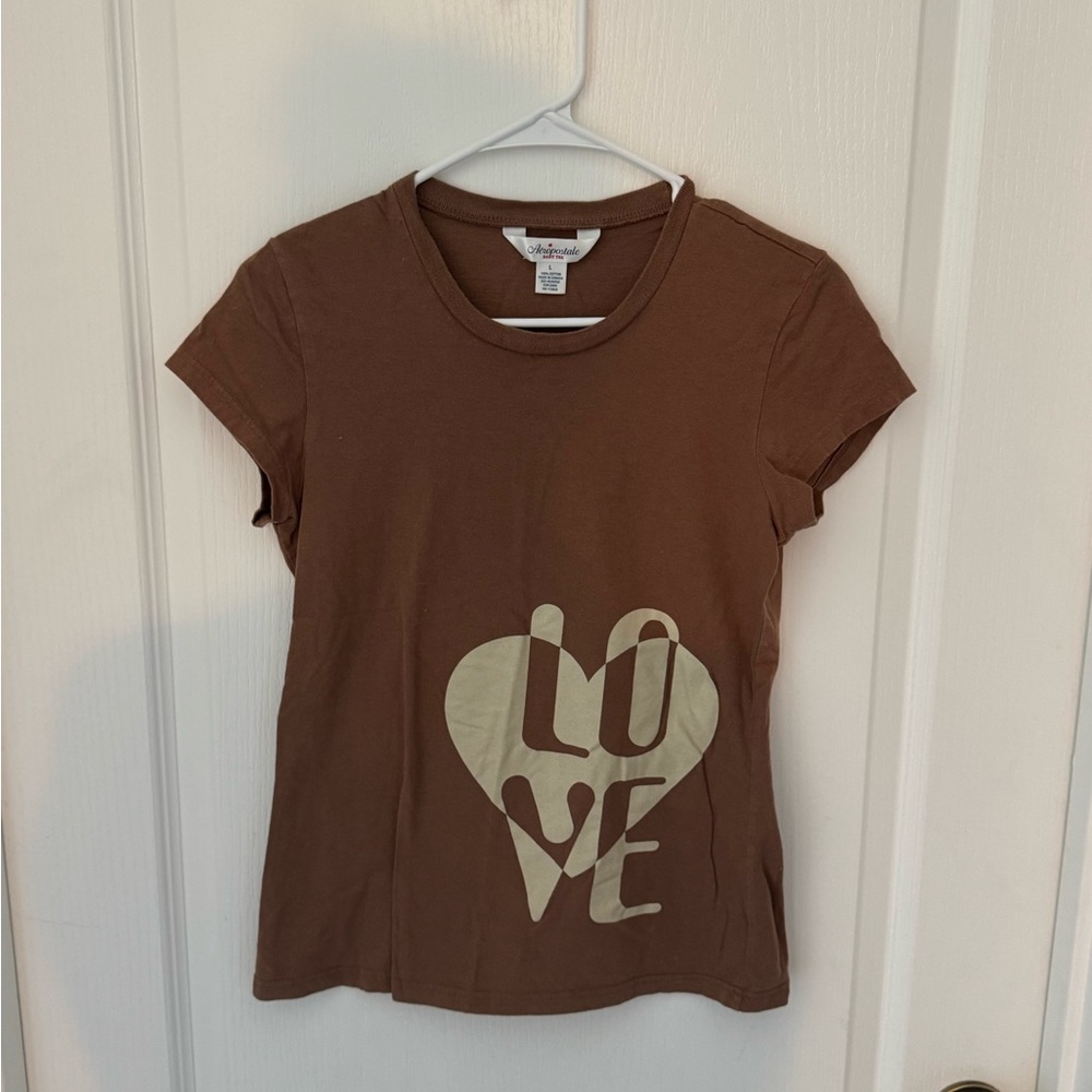 Aeropostale Brown Baby Tee